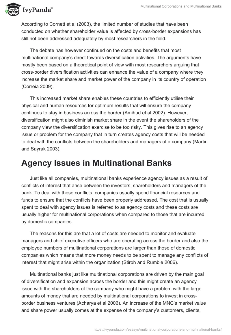 Multinational Corporations and Multinational Banks. Page 3
