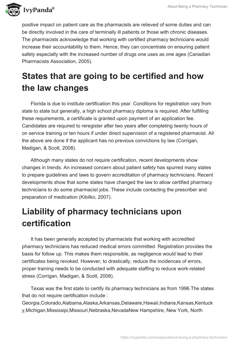 About Being a Pharmacy Technician. Page 4