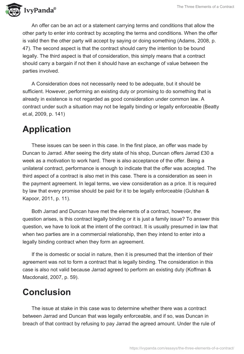 The Three Elements of a Contract. Page 2