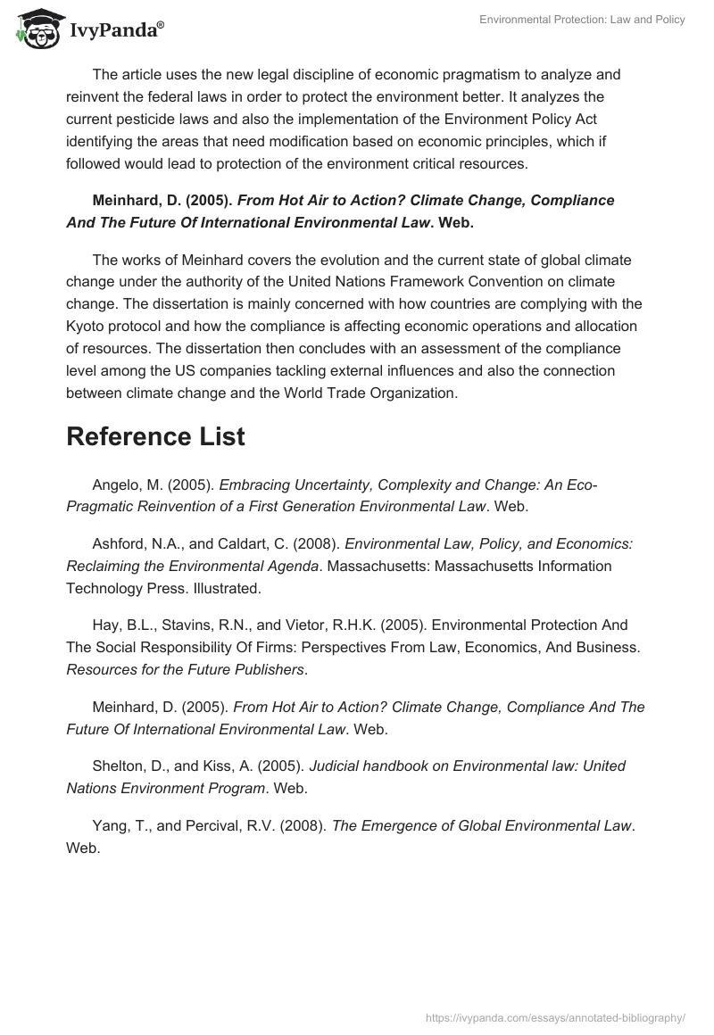 Environmental Protection: Law and Policy. Page 3