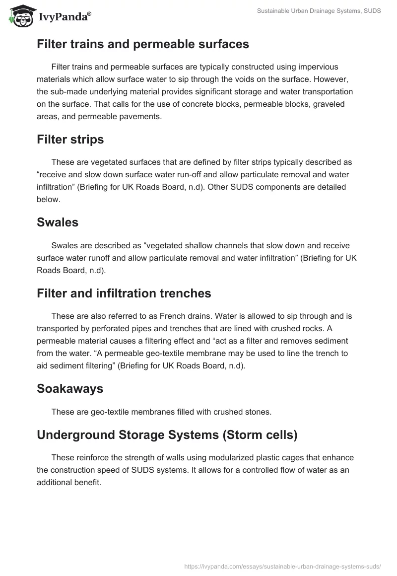 Sustainable Urban Drainage Systems, SUDS. Page 3