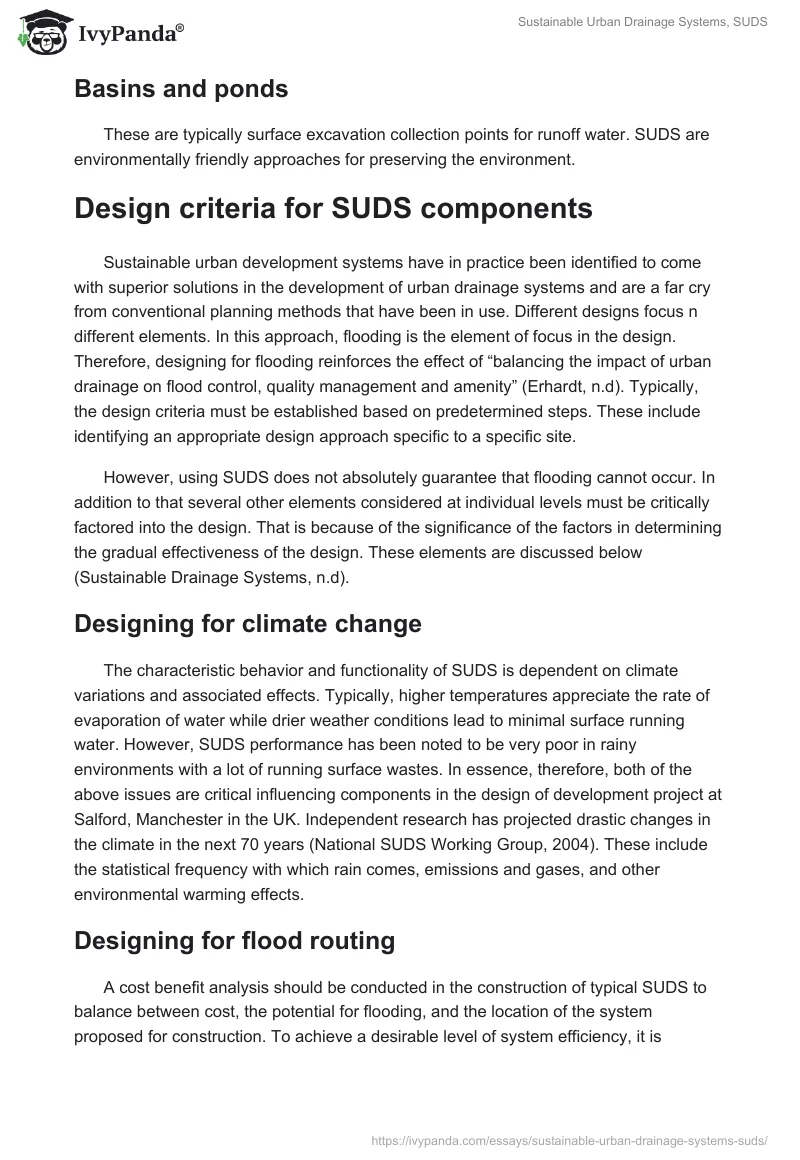 Sustainable Urban Drainage Systems, SUDS. Page 4