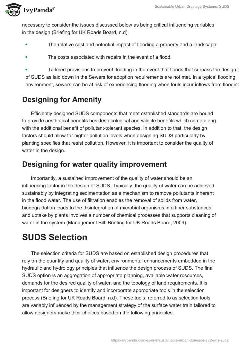 Sustainable Urban Drainage Systems, SUDS. Page 5