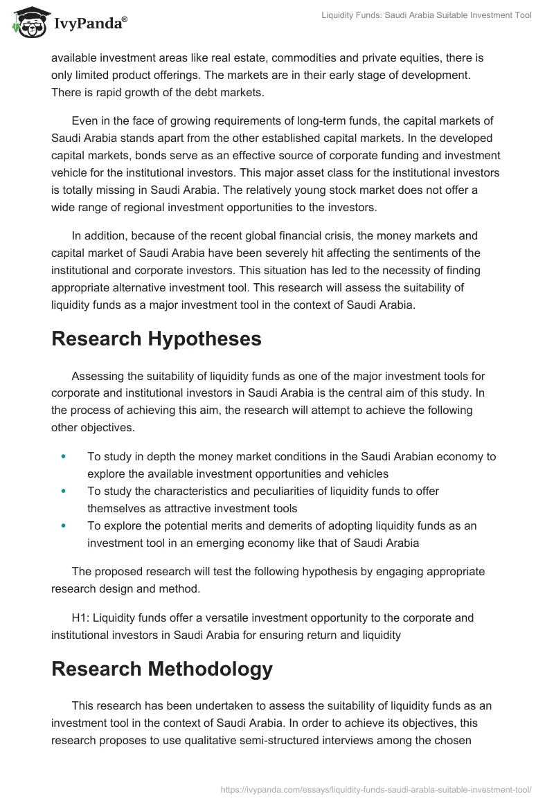 Liquidity Funds: Saudi Arabia Suitable Investment Tool. Page 4