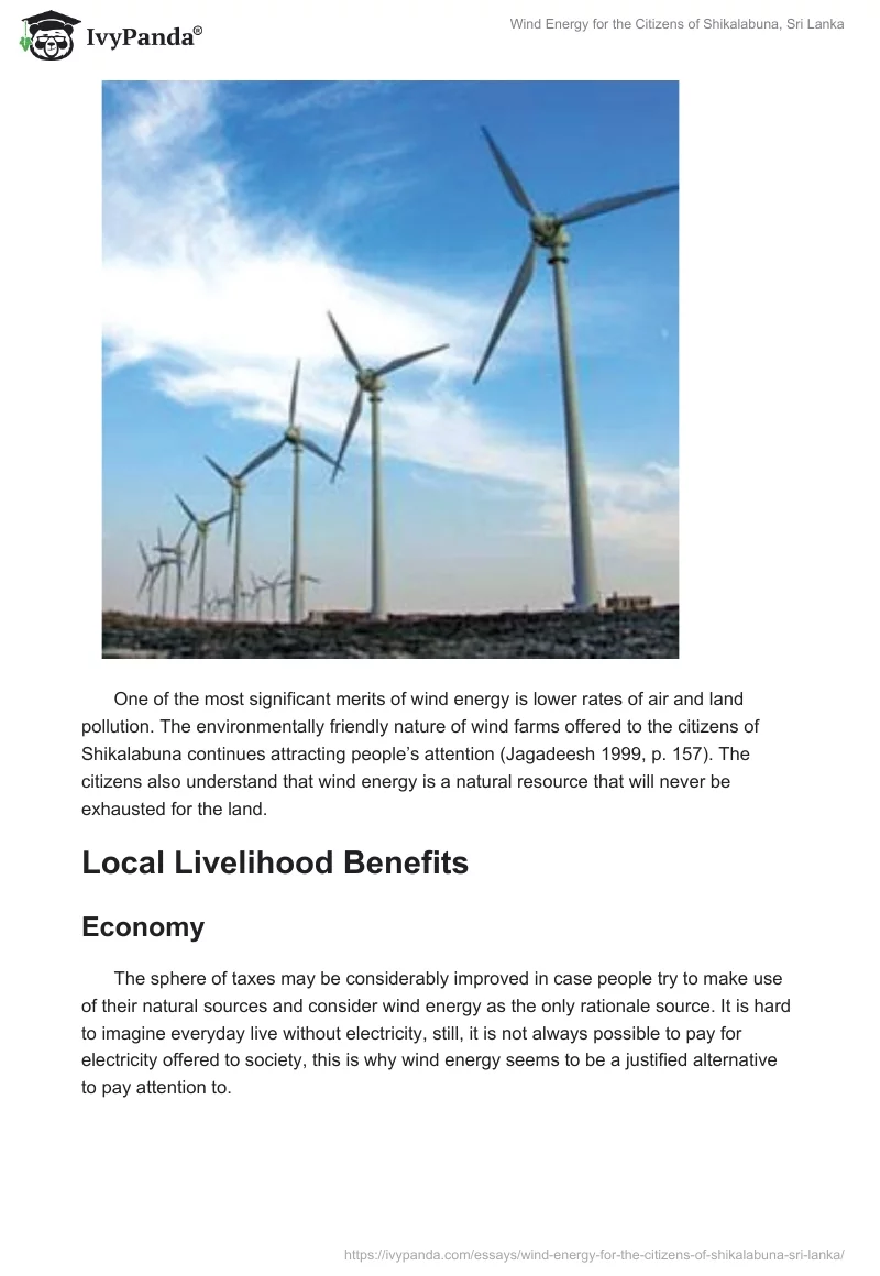 Wind Energy for the Citizens of Shikalabuna, Sri Lanka. Page 4