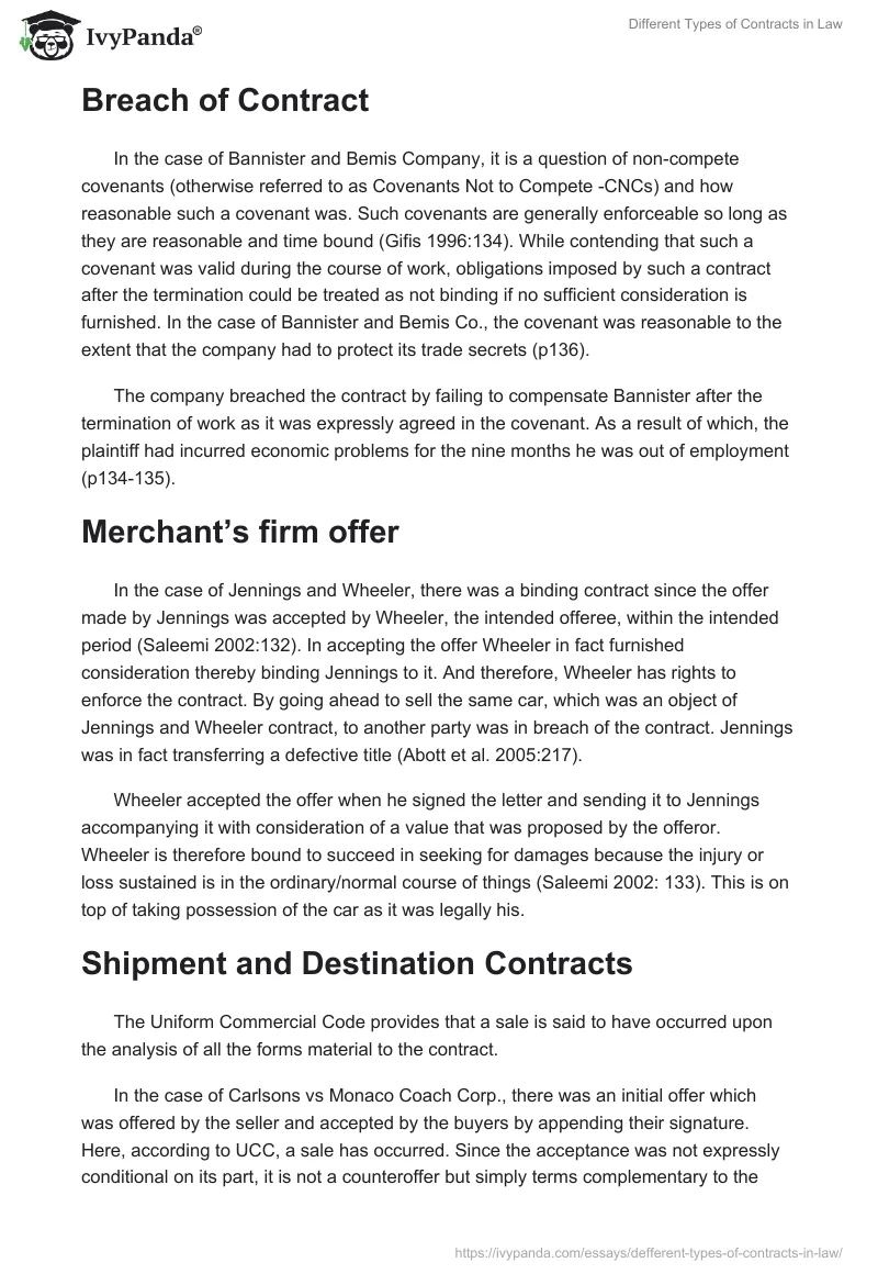 Different Types of Contracts in Law. Page 3