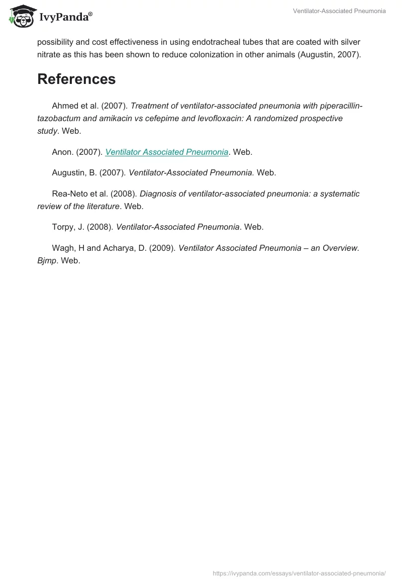 Ventilator-Associated Pneumonia. Page 5