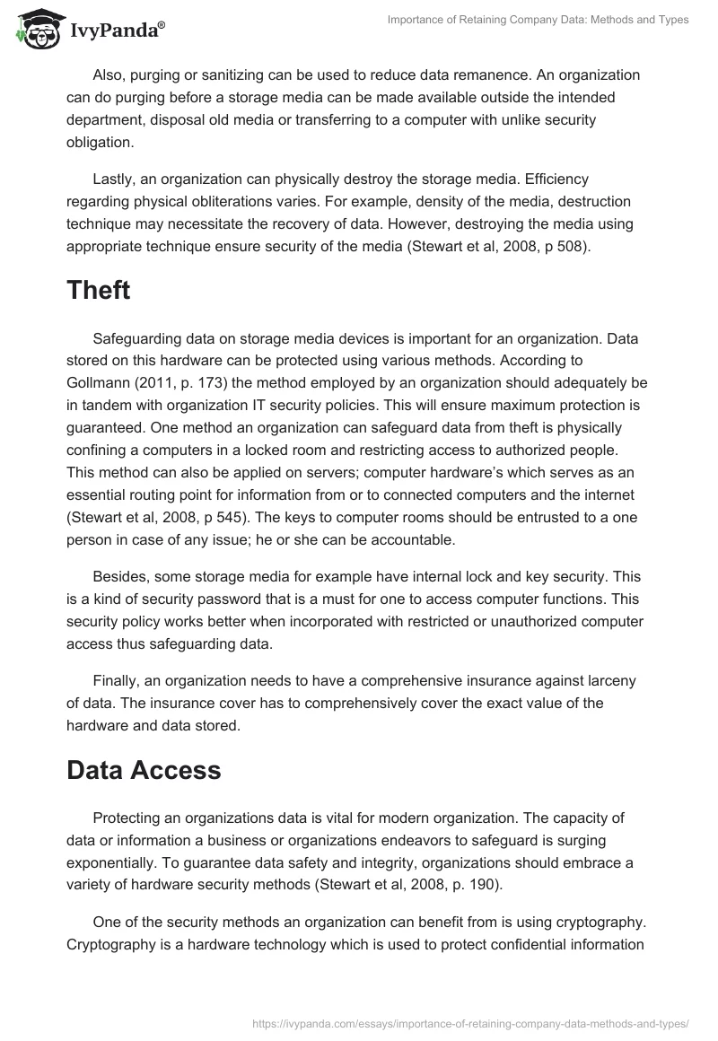 Importance of Retaining Company Data: Methods and Types. Page 2