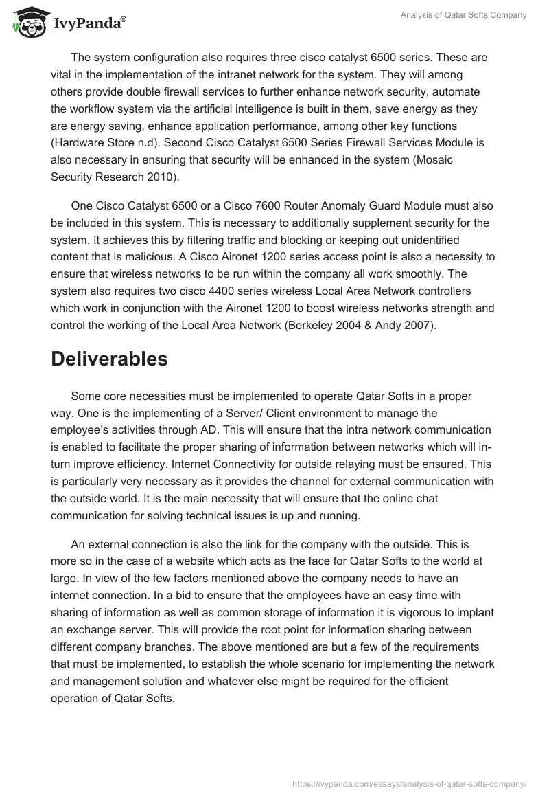 Analysis of Qatar Softs Company. Page 5