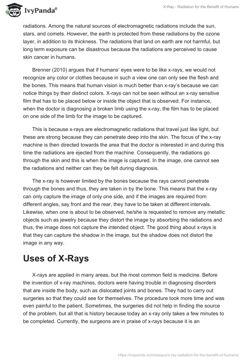 X-Ray - Radiation for the Benefit of Humans. Page 2