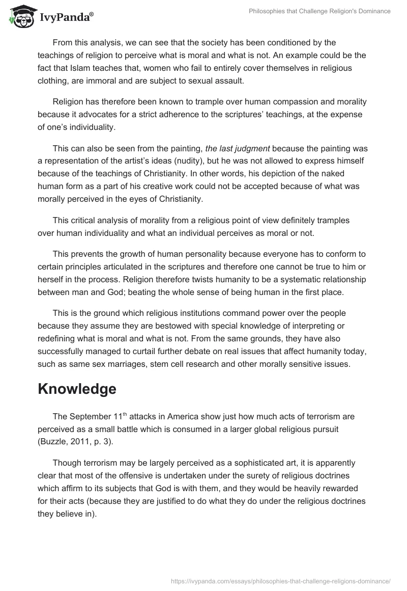 Philosophies that Challenge Religion's Dominance. Page 4