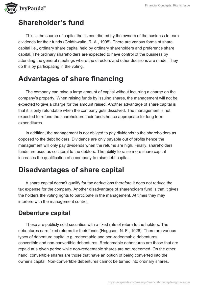 Financial Concepts: Rights Issue. Page 3