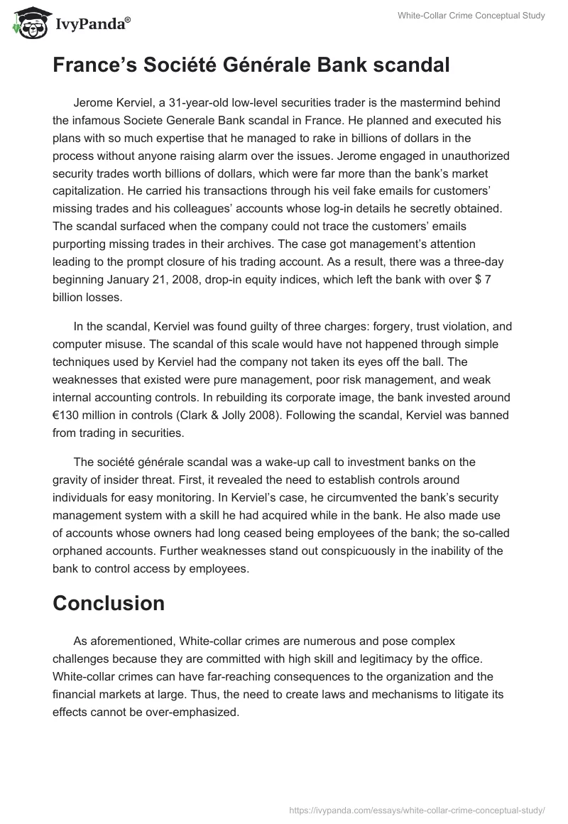 White-Collar Crime Conceptual Study. Page 2