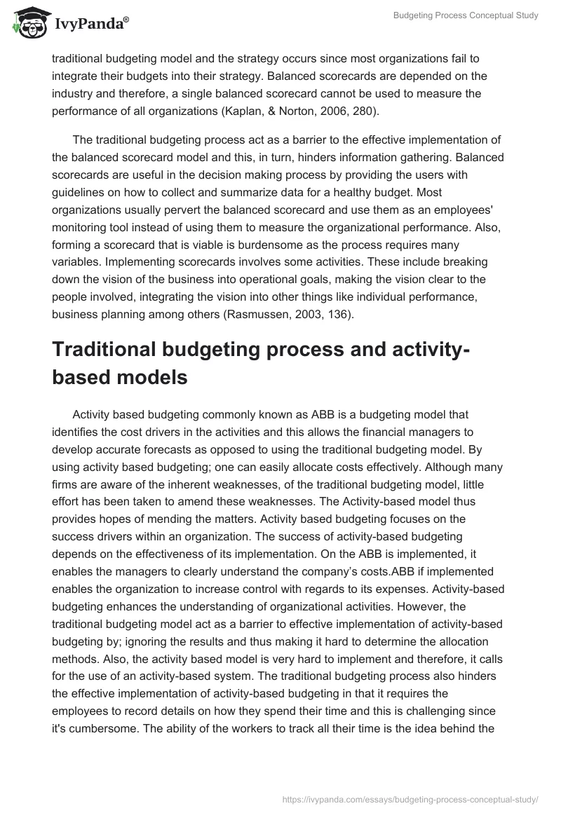 Budgeting Process Conceptual Study. Page 5