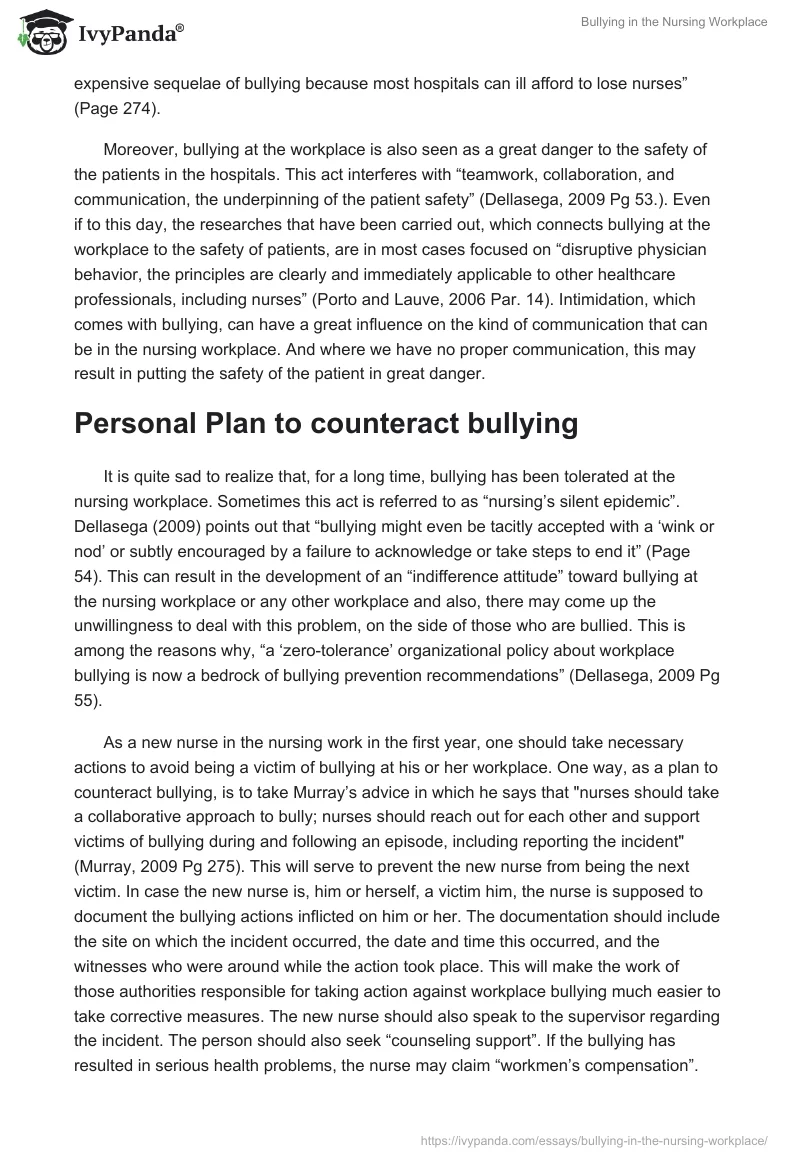 Bullying in the Nursing Workplace. Page 3