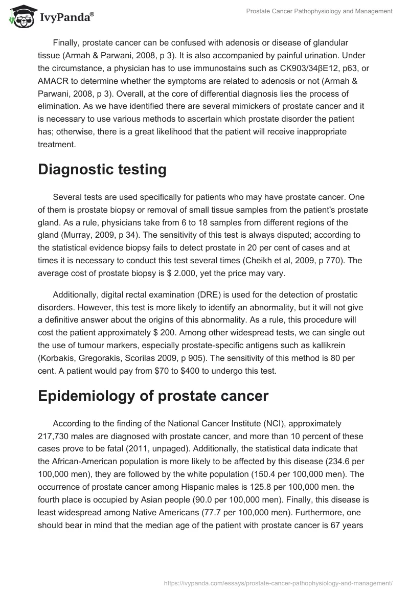 Prostate Cancer Pathophysiology and Management. Page 2