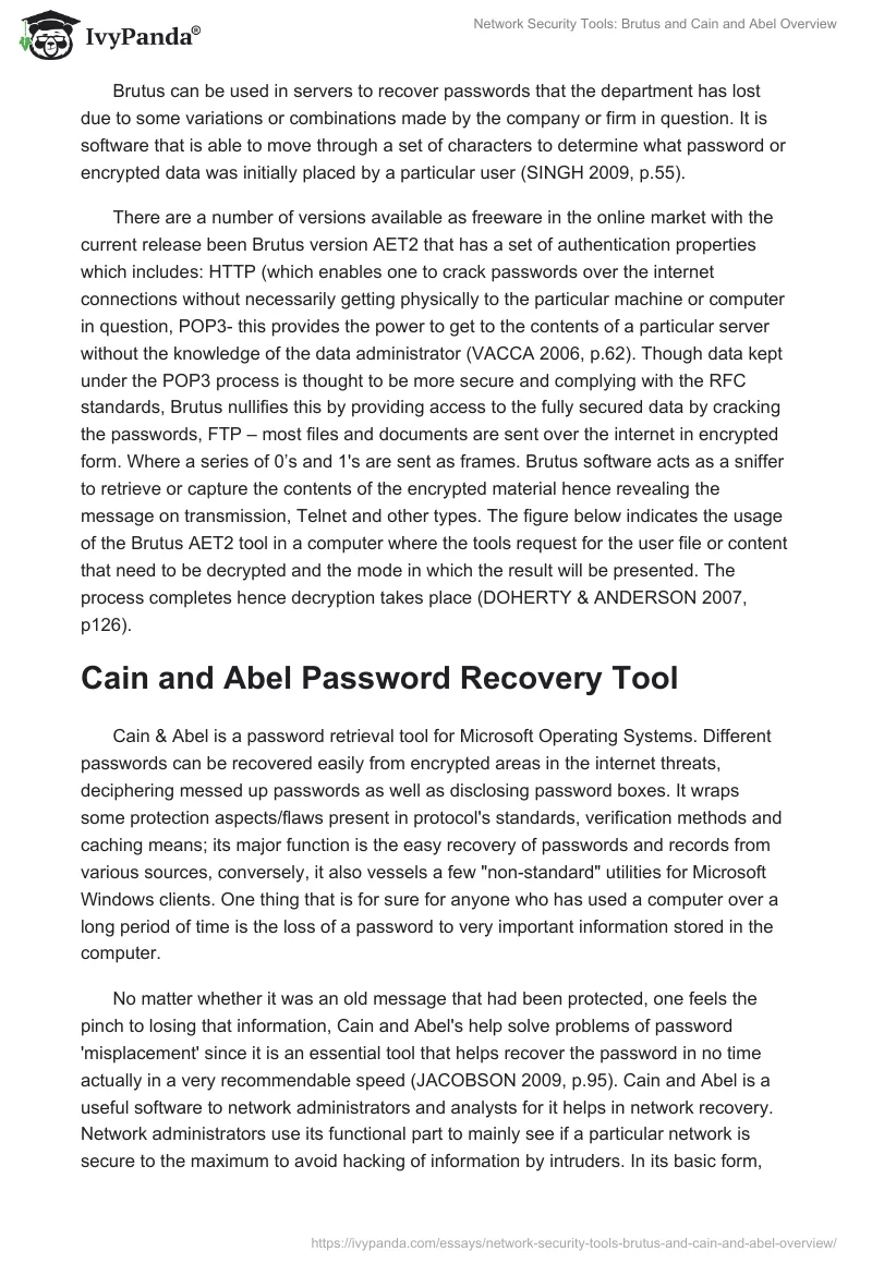Network Security Tools: Brutus and Cain and Abel Overview. Page 3