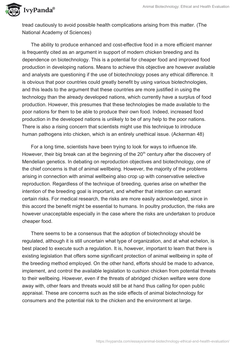 Animal Biotechnology: Ethical and Health Evaluation. Page 4