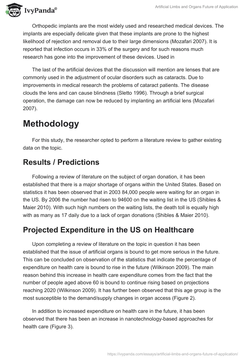 Artificial Limbs and Organs Future of Application. Page 5
