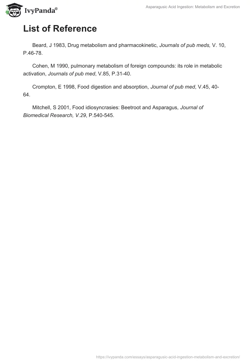 Asparagusic Acid Ingestion: Metabolism and Excretion. Page 2