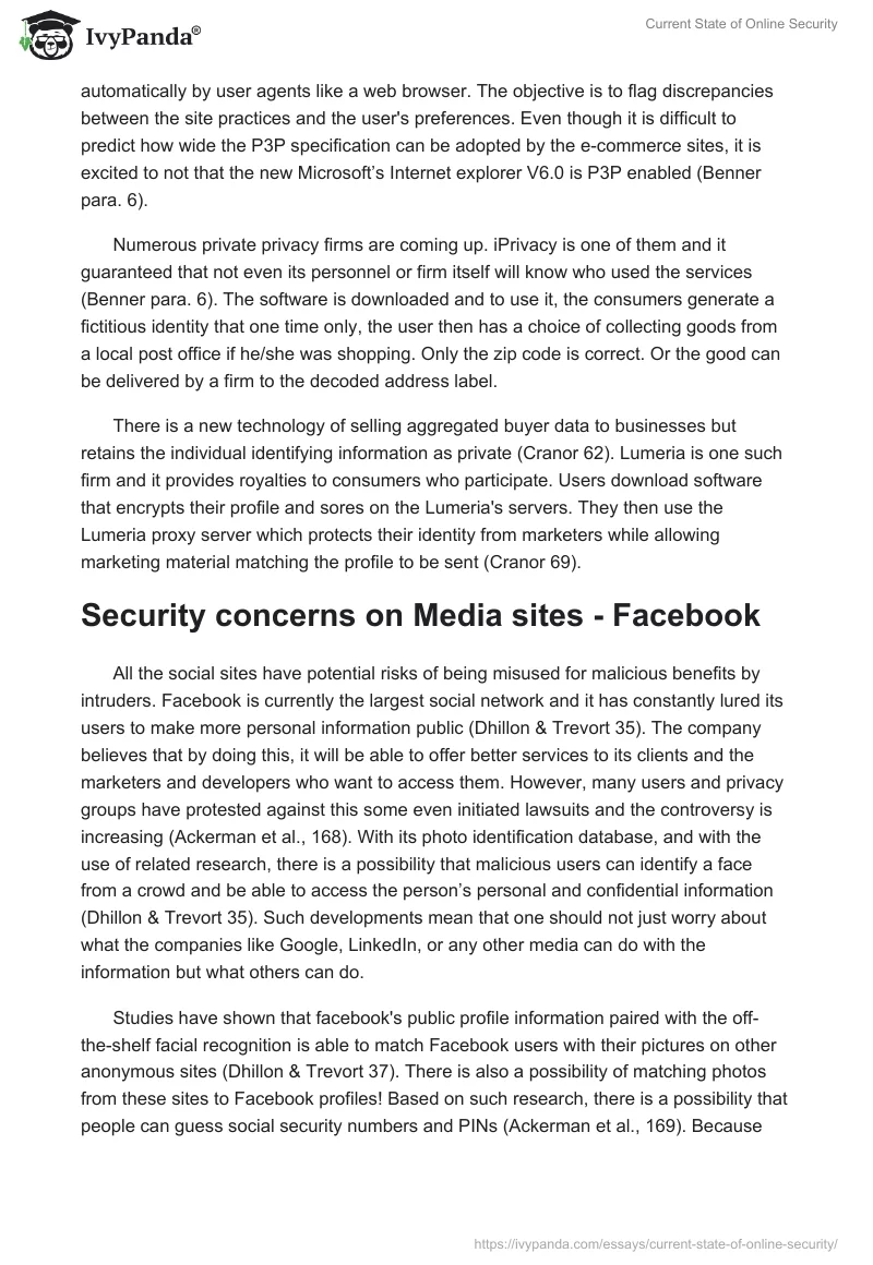 Current State of Online Security. Page 4