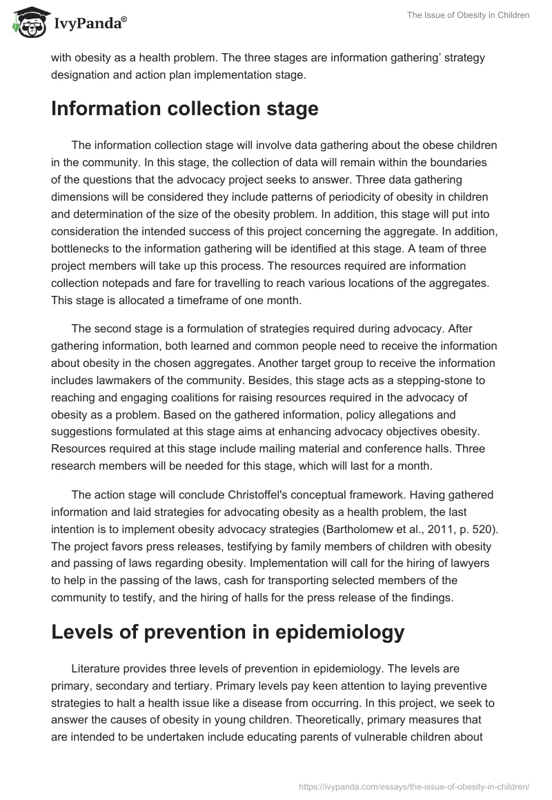 The Issue of Obesity in Children. Page 2