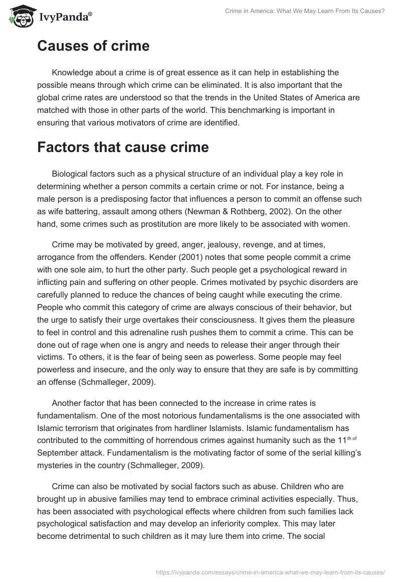 Crime in America: What We May Learn From Its Causes?. Page 2