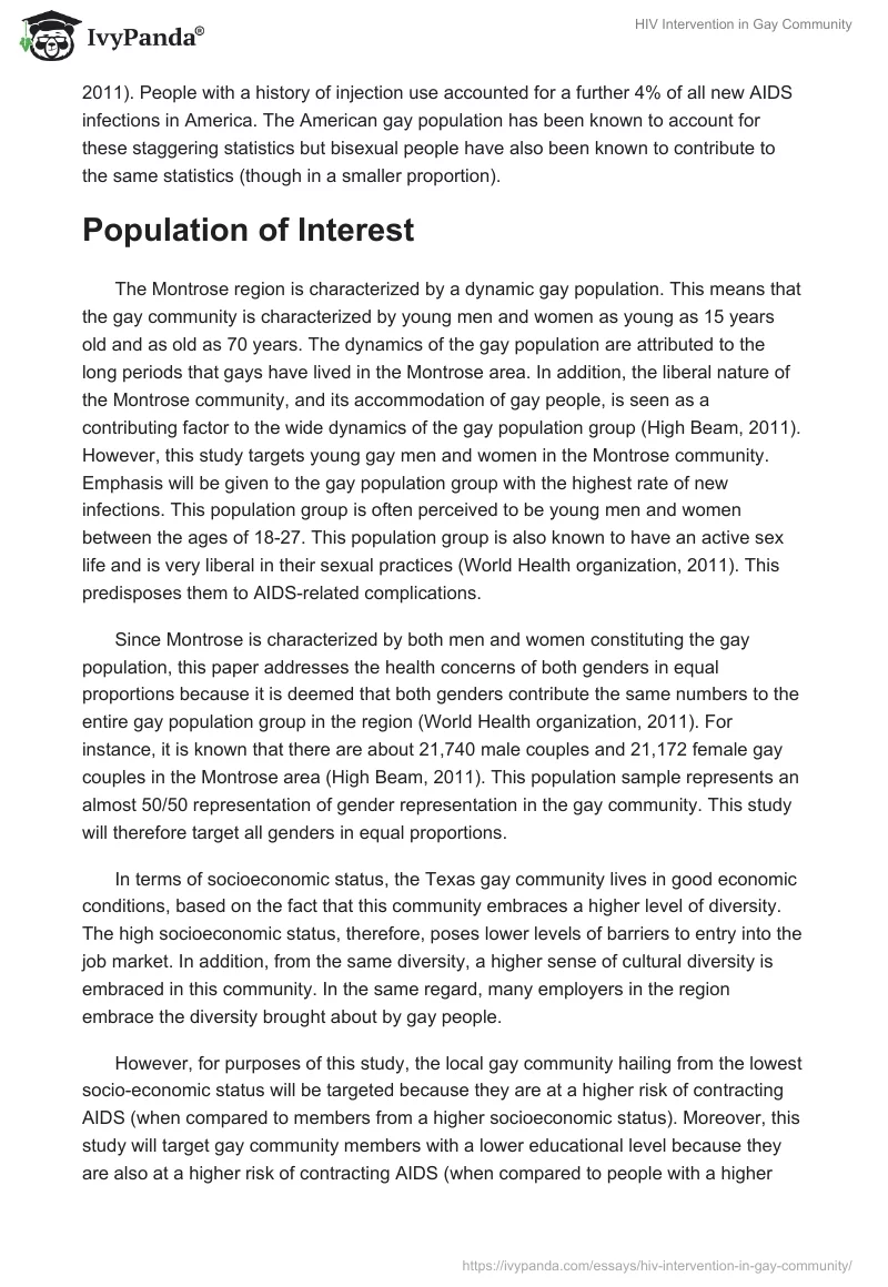 HIV Intervention in Gay Community. Page 3