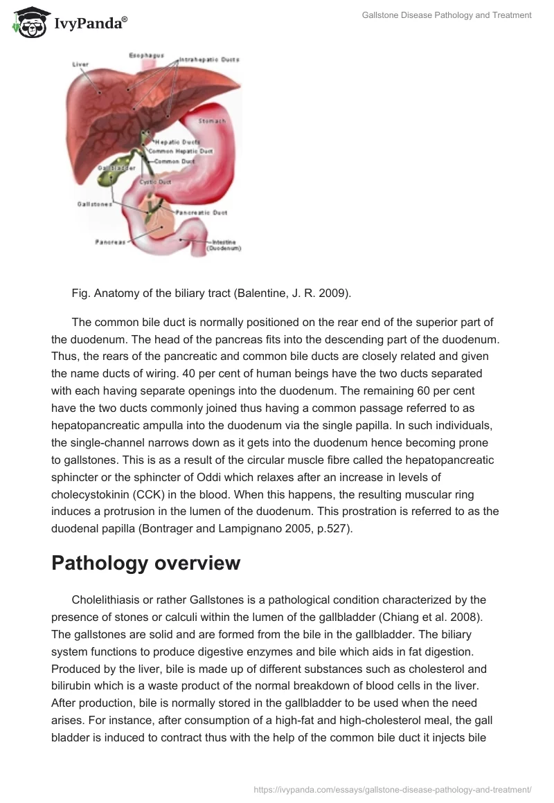 Gallstone Disease Pathology and Treatment. Page 3