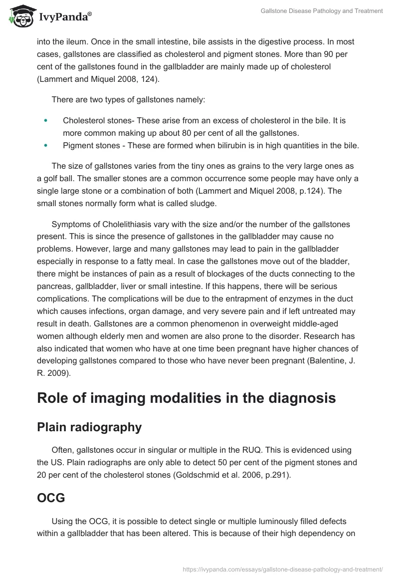 Gallstone Disease Pathology and Treatment. Page 4