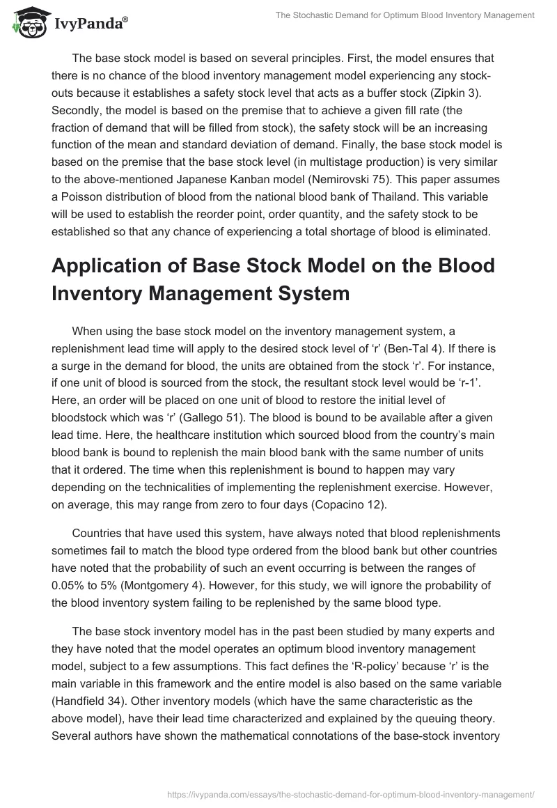 The Stochastic Demand for Optimum Blood Inventory Management. Page 3