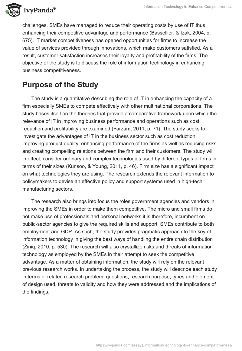 Information Technology to Enhance Competitiveness. Page 3