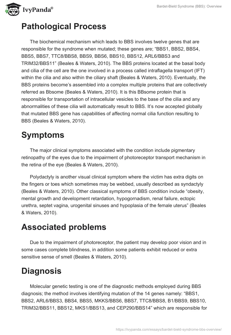 Bardet-Bield Syndrome (BBS): Overview. Page 2
