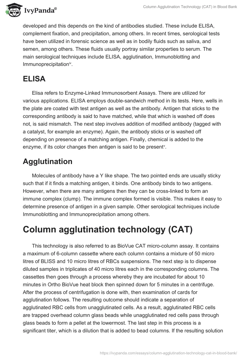 Column Agglutination Technology (CAT) in Blood Bank. Page 3