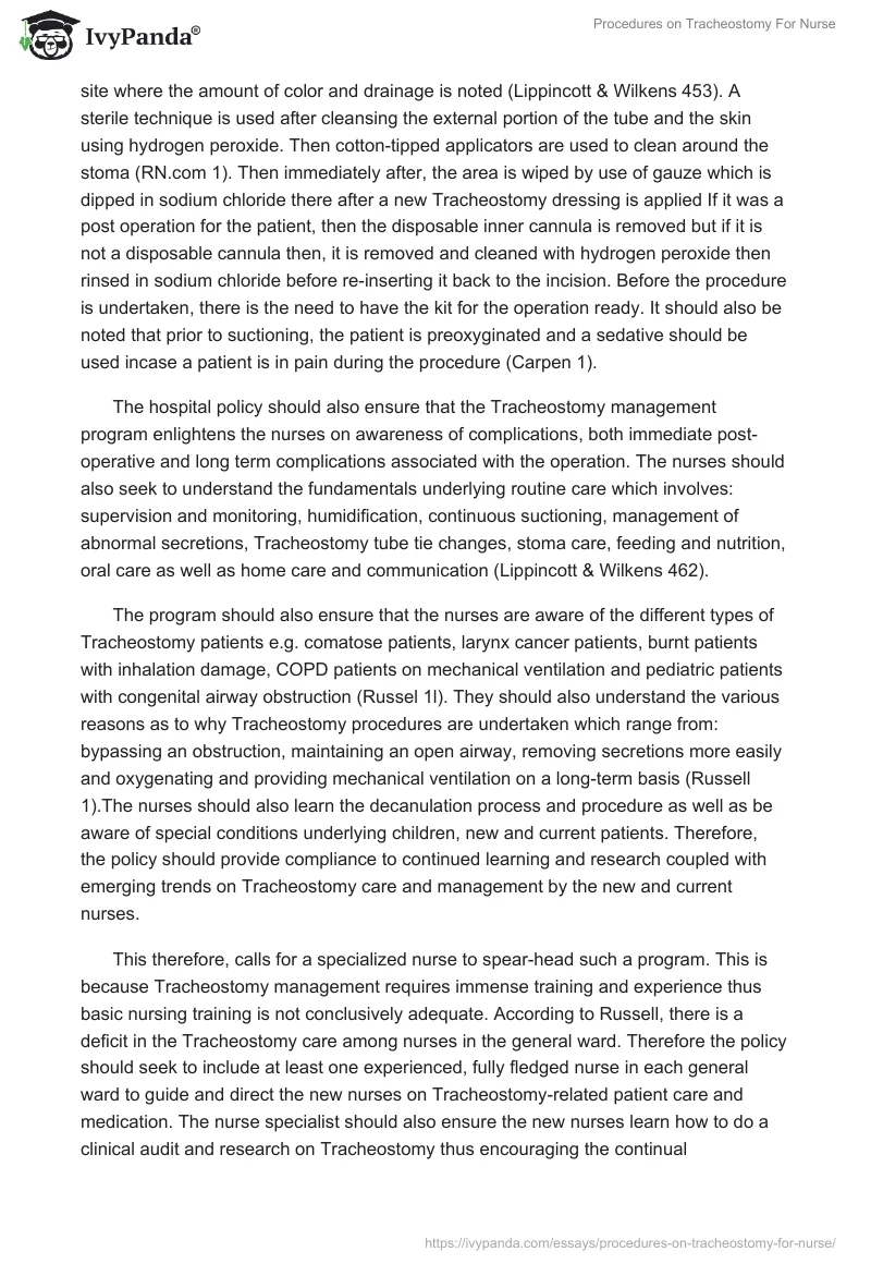 Procedures on Tracheostomy For Nurse. Page 2