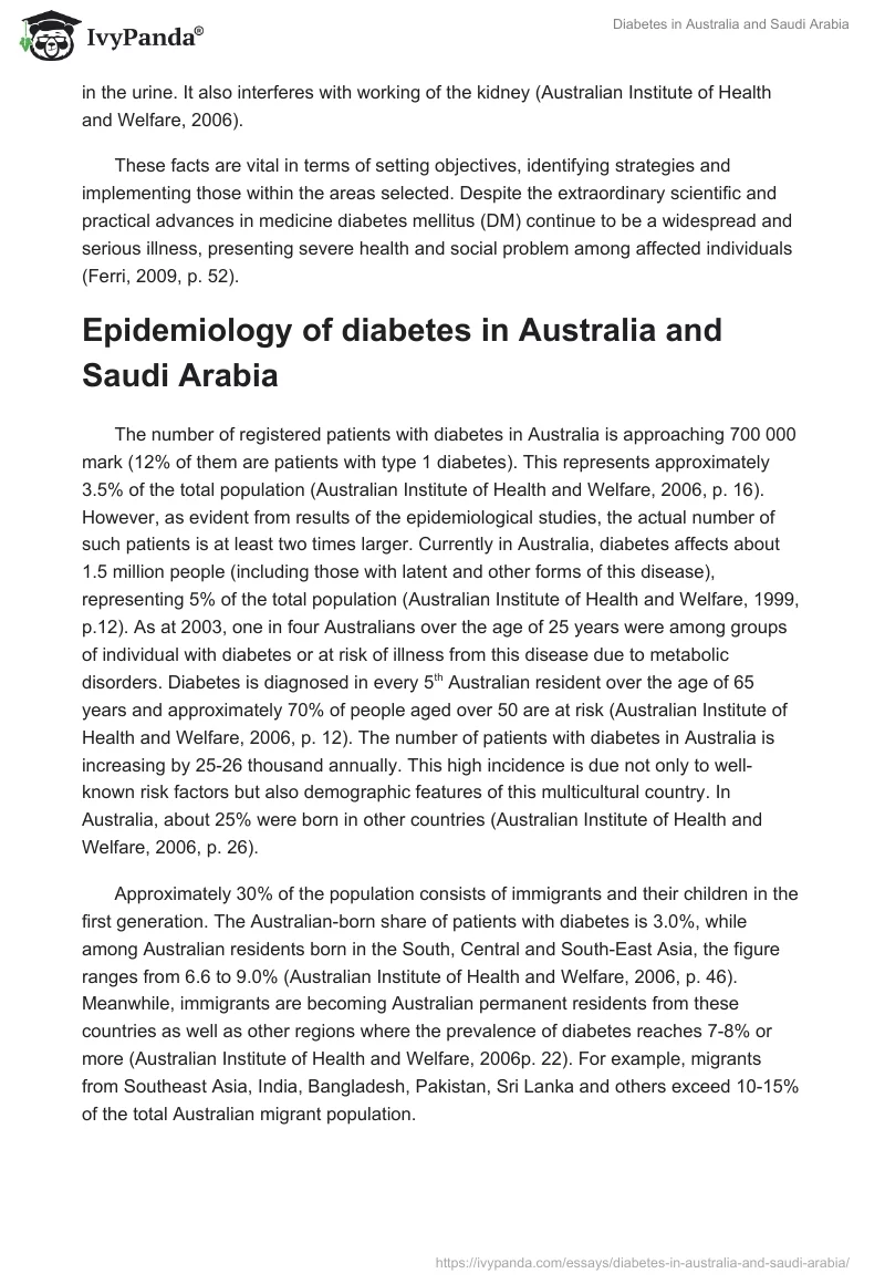 Diabetes in Australia and Saudi Arabia. Page 3