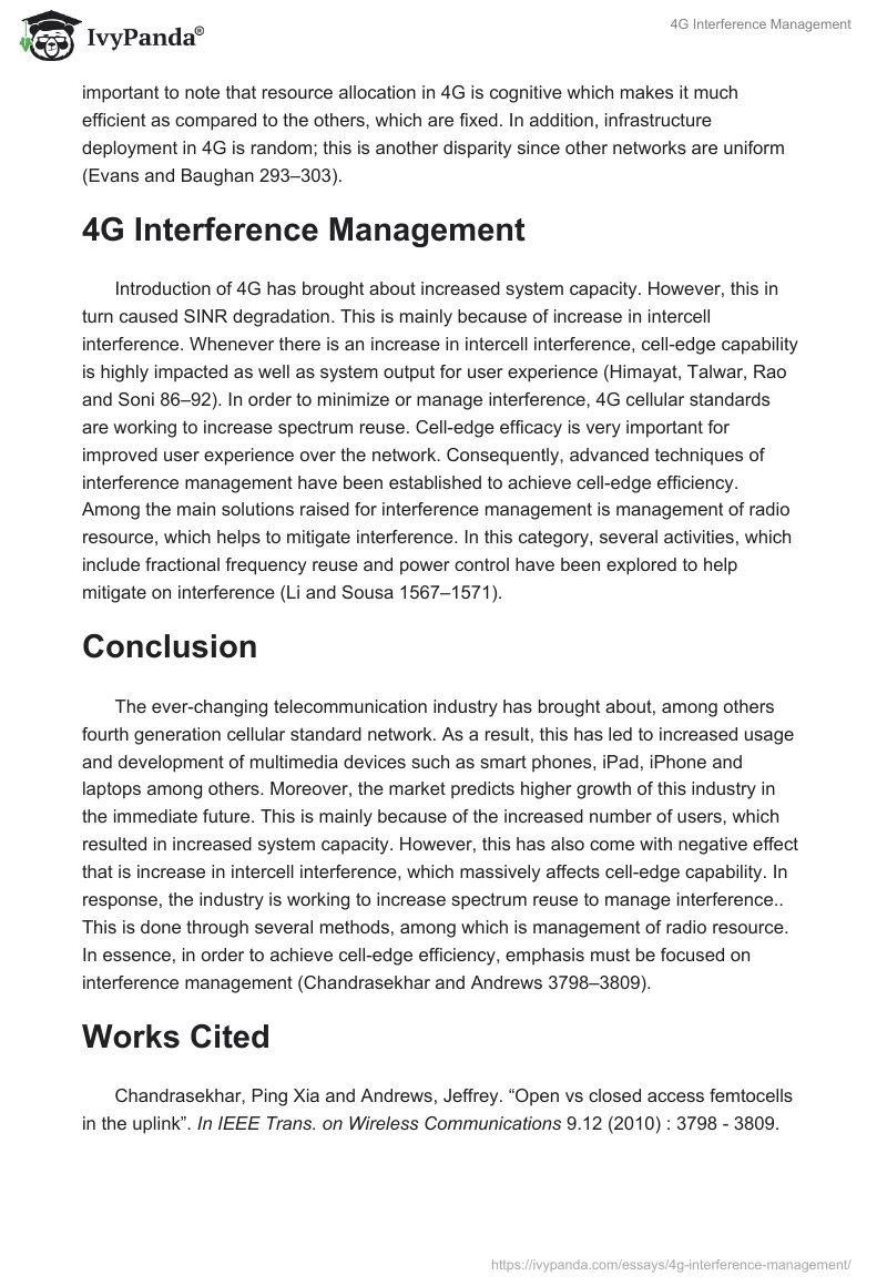 4G Interference Management. Page 2