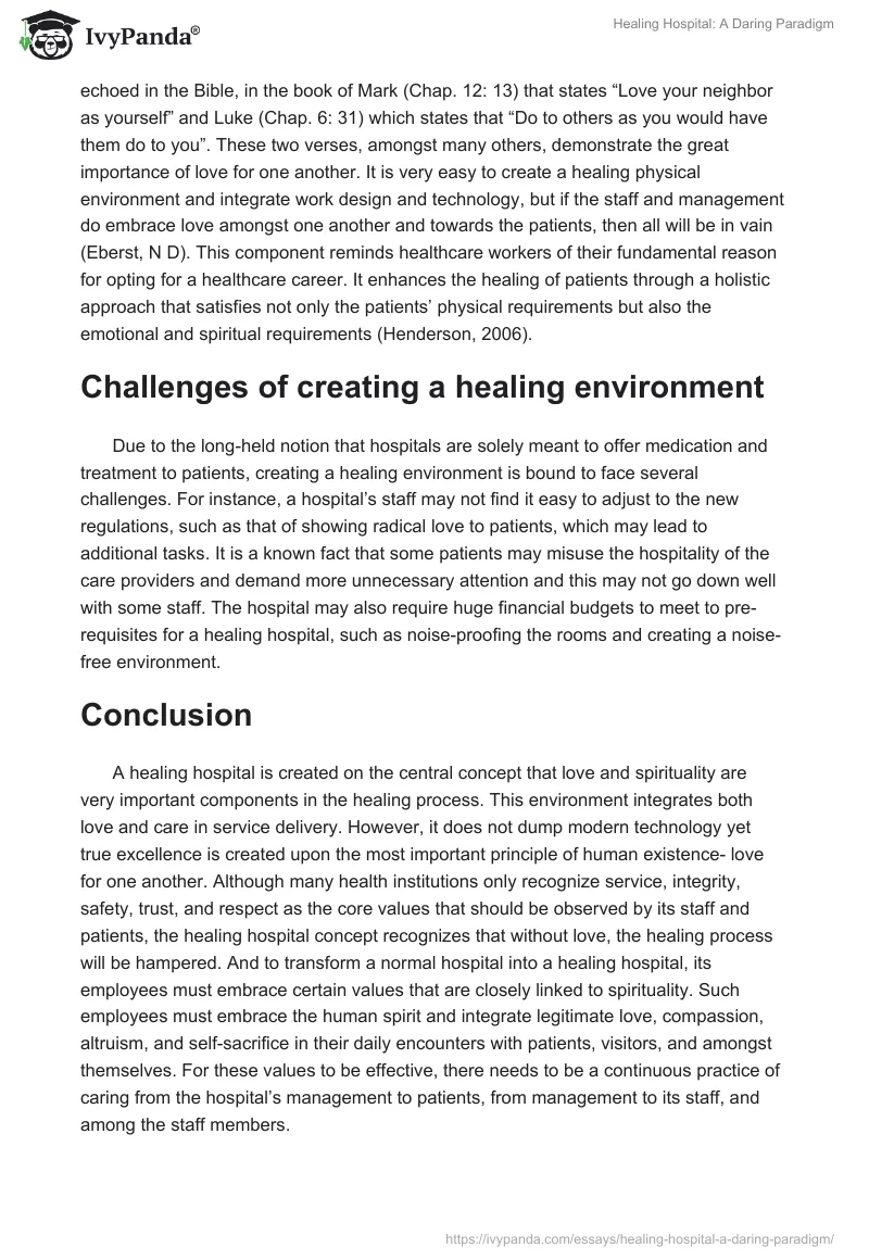 Healing Hospital: A Daring Paradigm. Page 3
