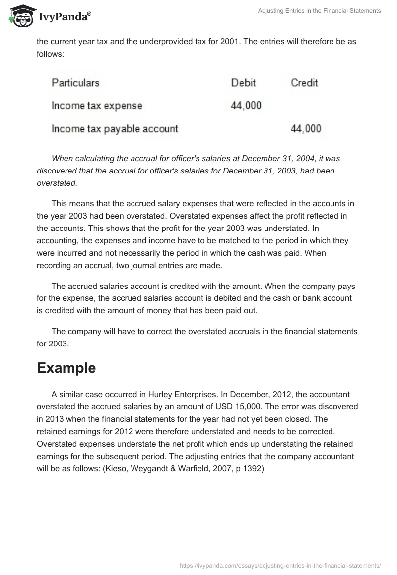 Adjusting Entries in the Financial Statements. Page 4
