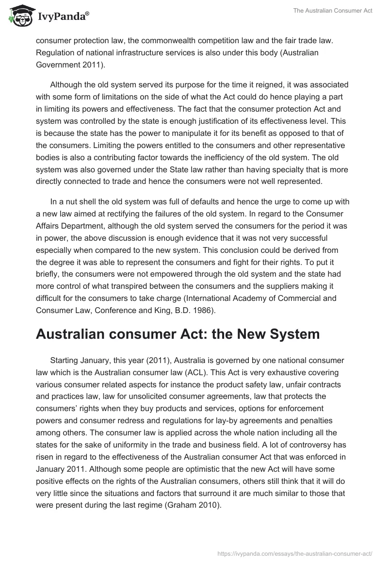 The Australian Consumer Act. Page 2