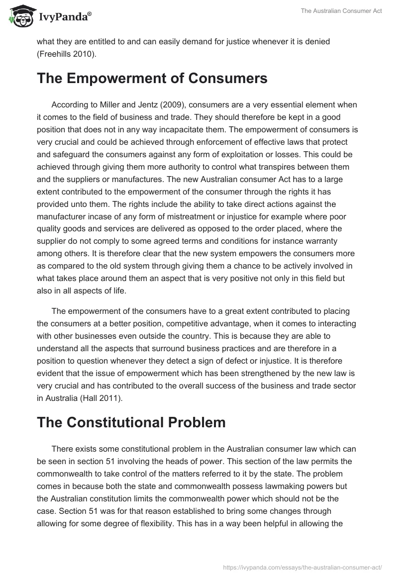 The Australian Consumer Act. Page 5