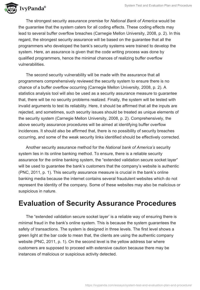 System Test and Evaluation Plan and Procedure. Page 2