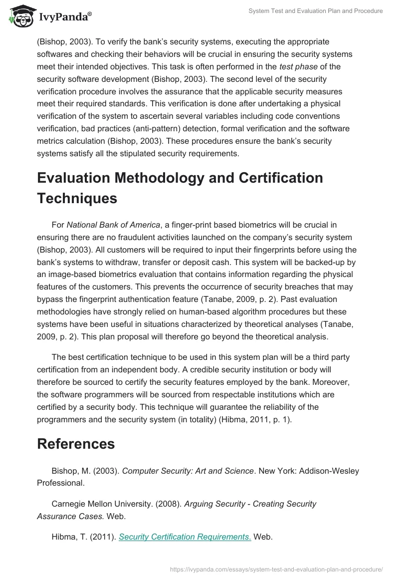 System Test and Evaluation Plan and Procedure. Page 4