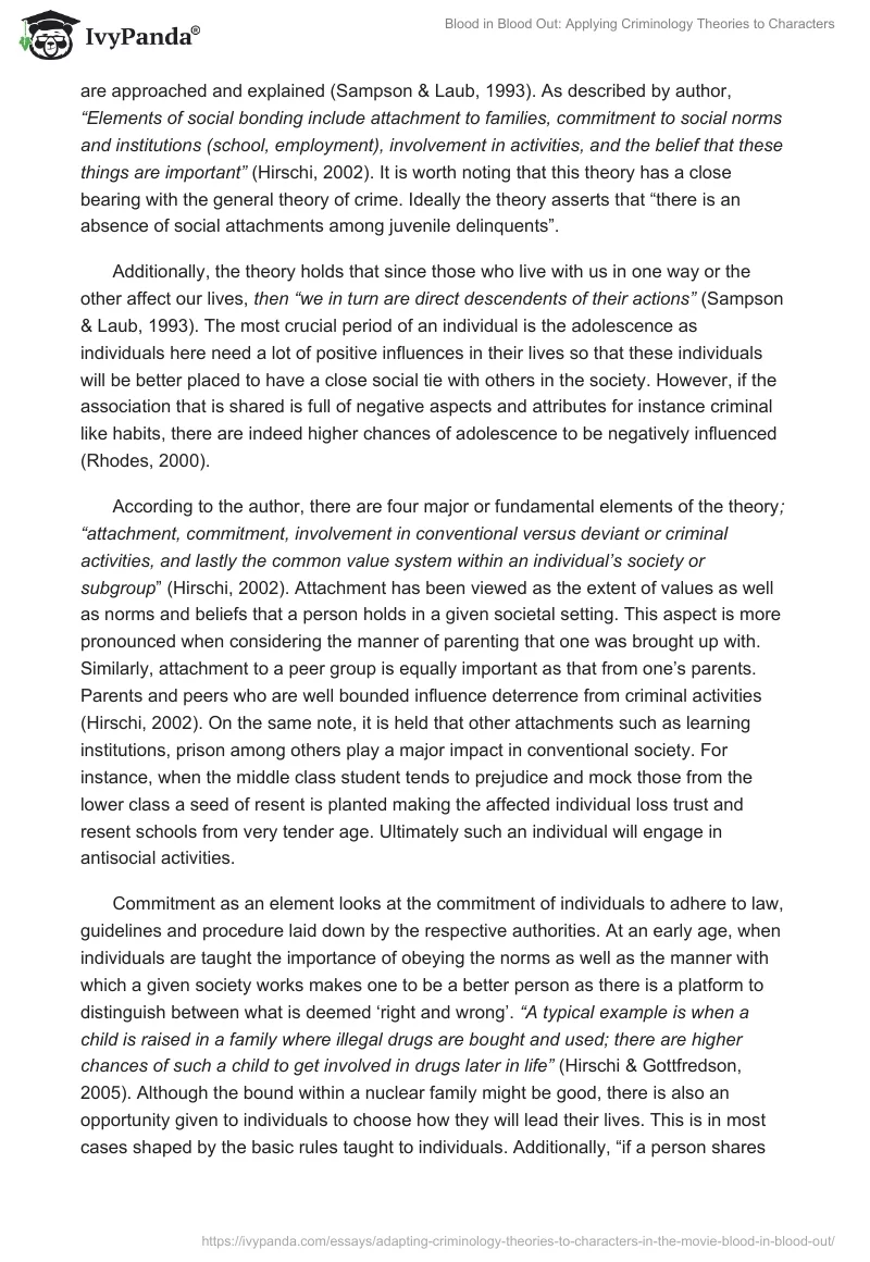 Blood in Blood Out: Applying Criminology Theories to Characters. Page 2