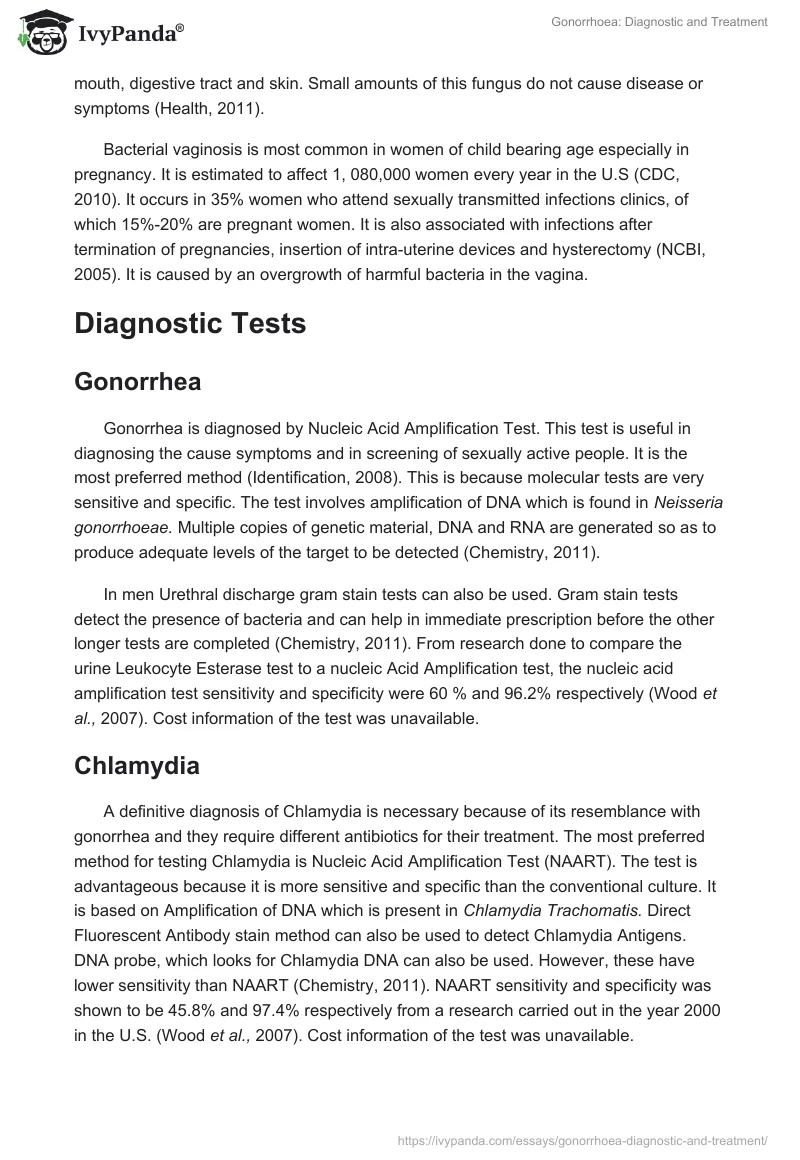 Gonorrhoea: Diagnostic and Treatment. Page 3
