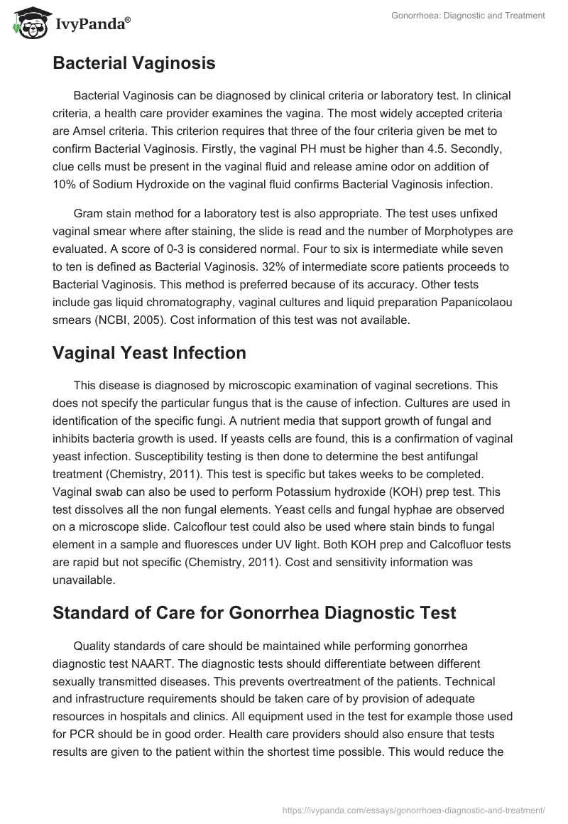 Gonorrhoea: Diagnostic and Treatment. Page 4