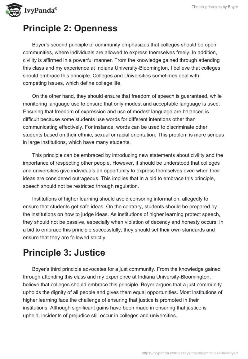 The six principles by Boyer. Page 2
