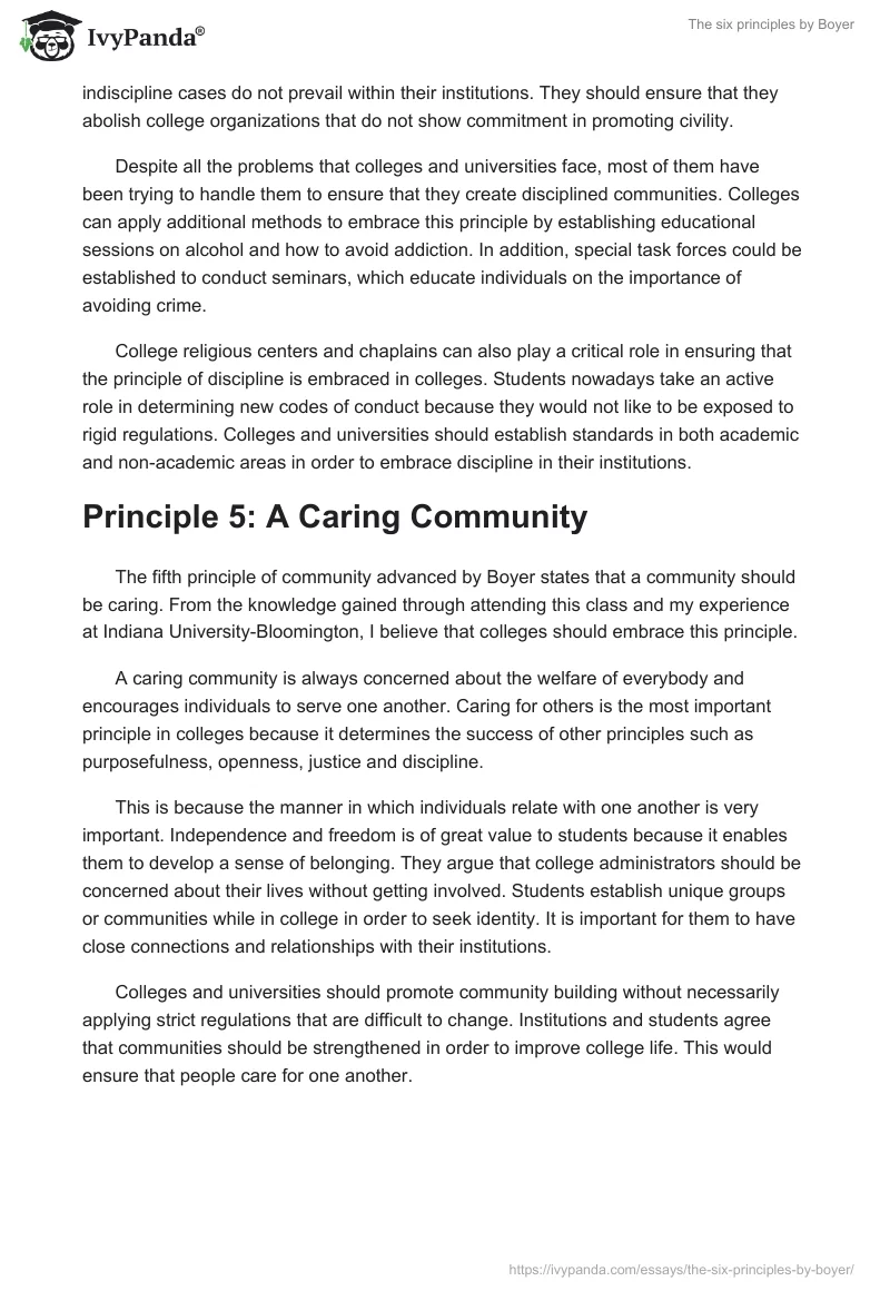 The six principles by Boyer. Page 4