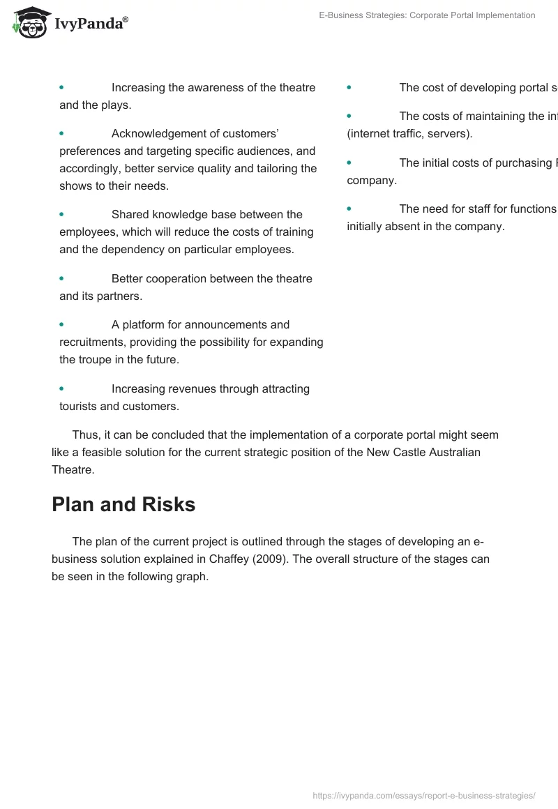 E-Business Strategies: Corporate Portal Implementation. Page 5