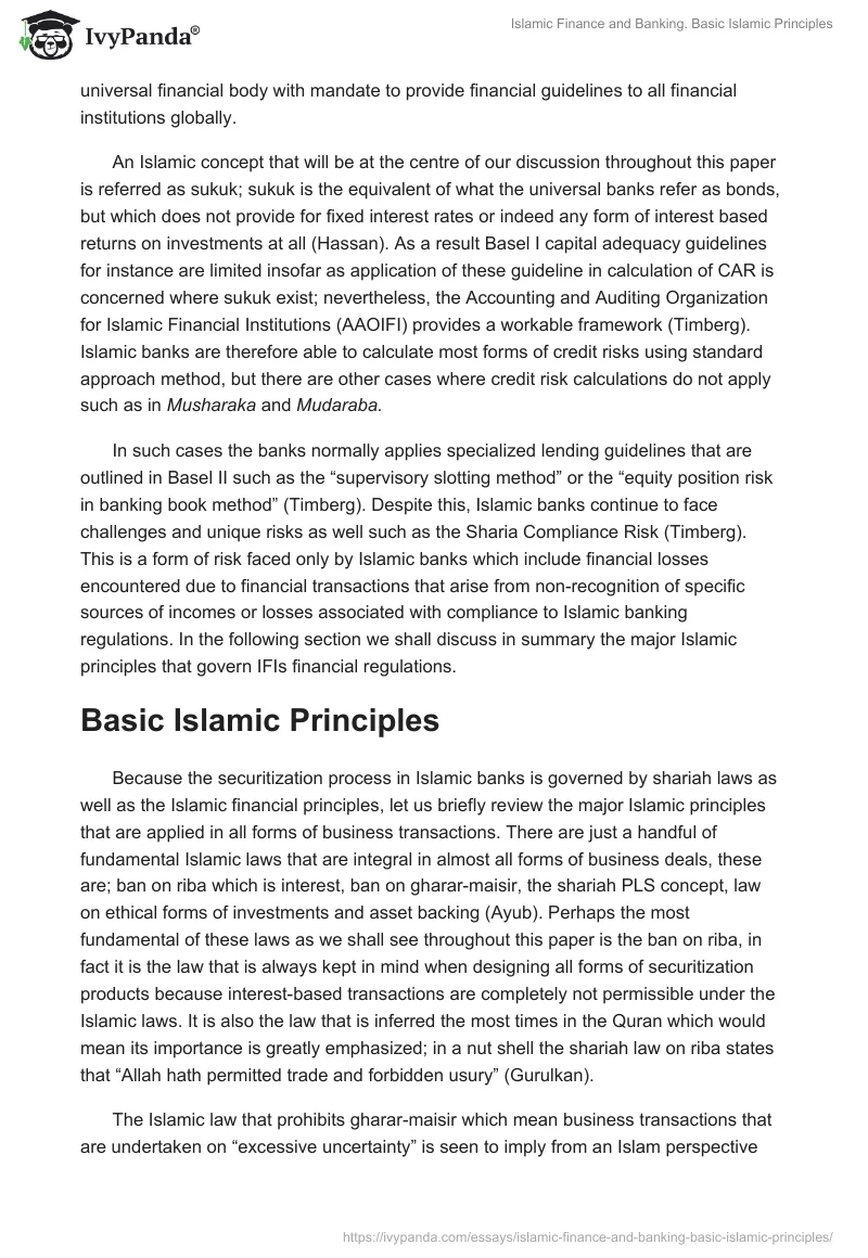Islamic Finance and Banking. Basic Islamic Principles. Page 4
